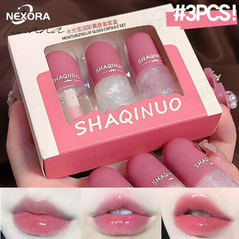 Kit de Brilho Labial Water Gloss 3 Peças Hidratan