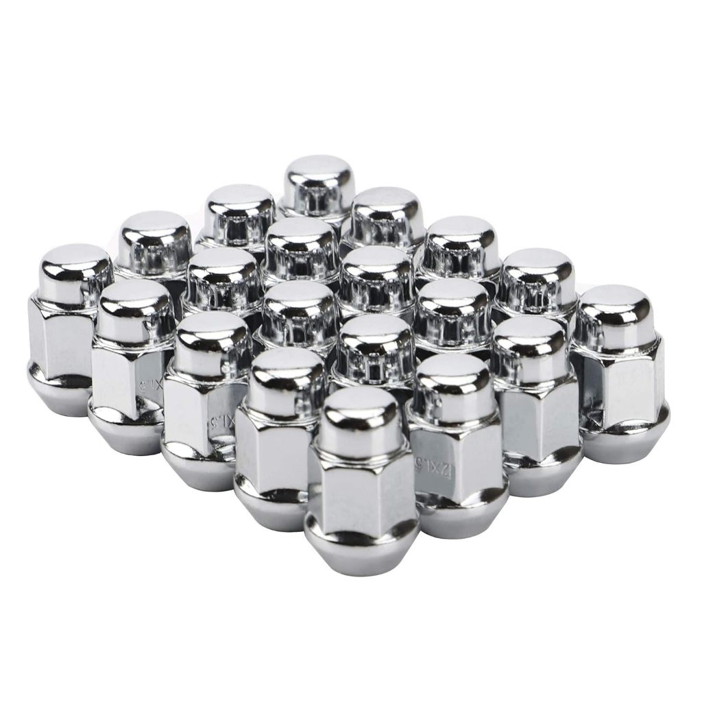 Jogo com 16 Porcas para Roda Liga Cromadas Compatível com Onix, Spin, Prisma, Cobalt