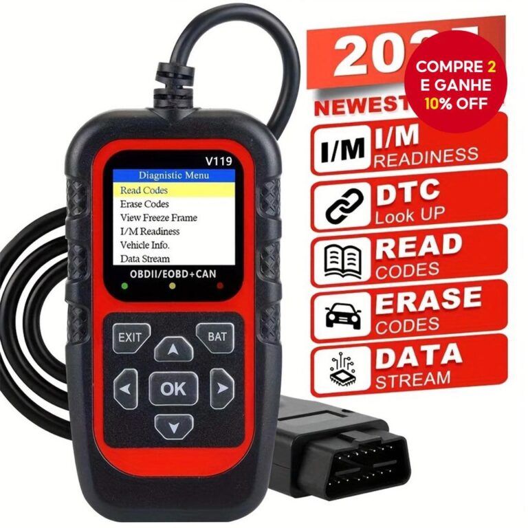 Ferramenta de diagnóstico OBD II CAN V119, scanne