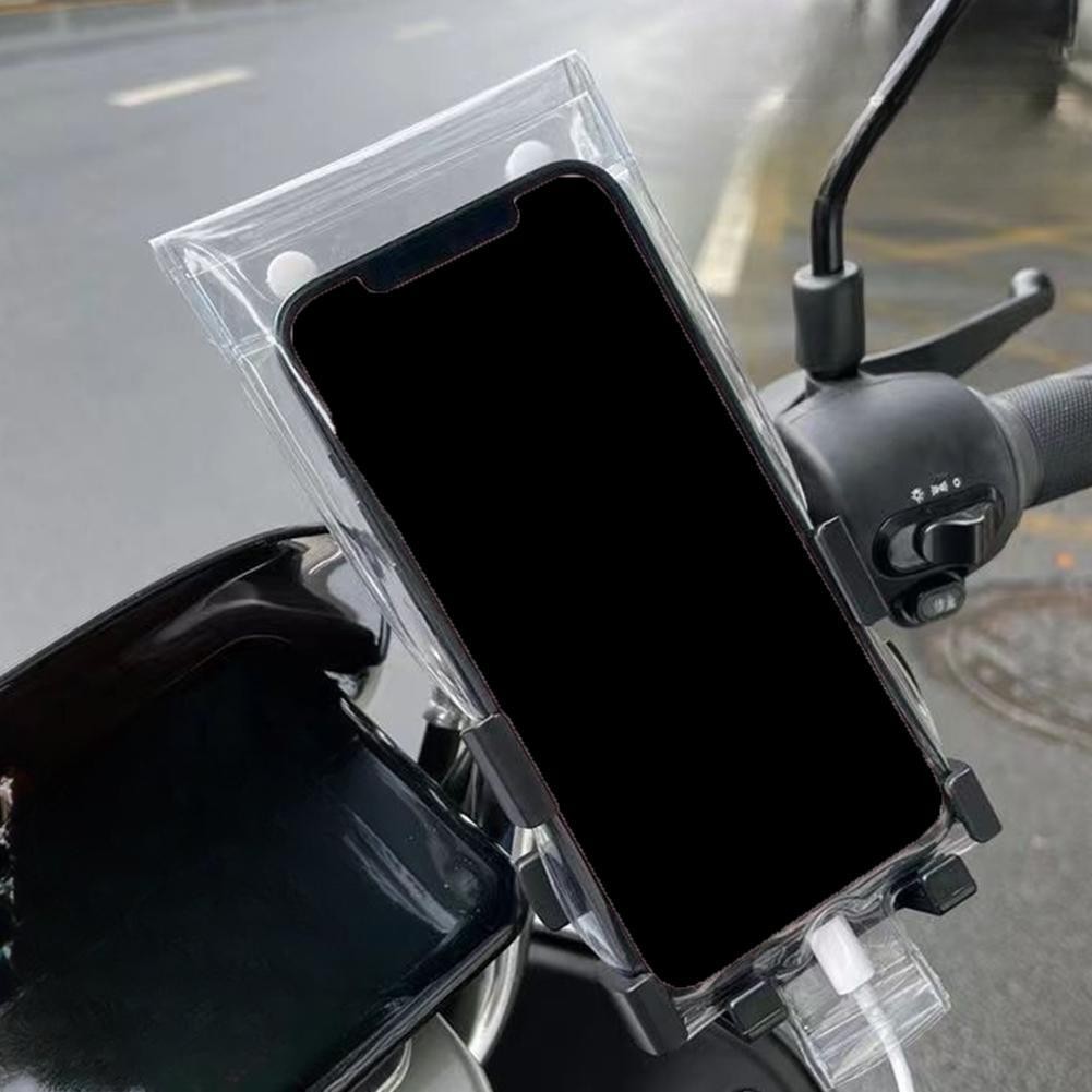 Alta Sensibilidade Telefone Capa De Chuva Da Motocicleta Guiador Saco Titular Ciclismo À Prova Dwate