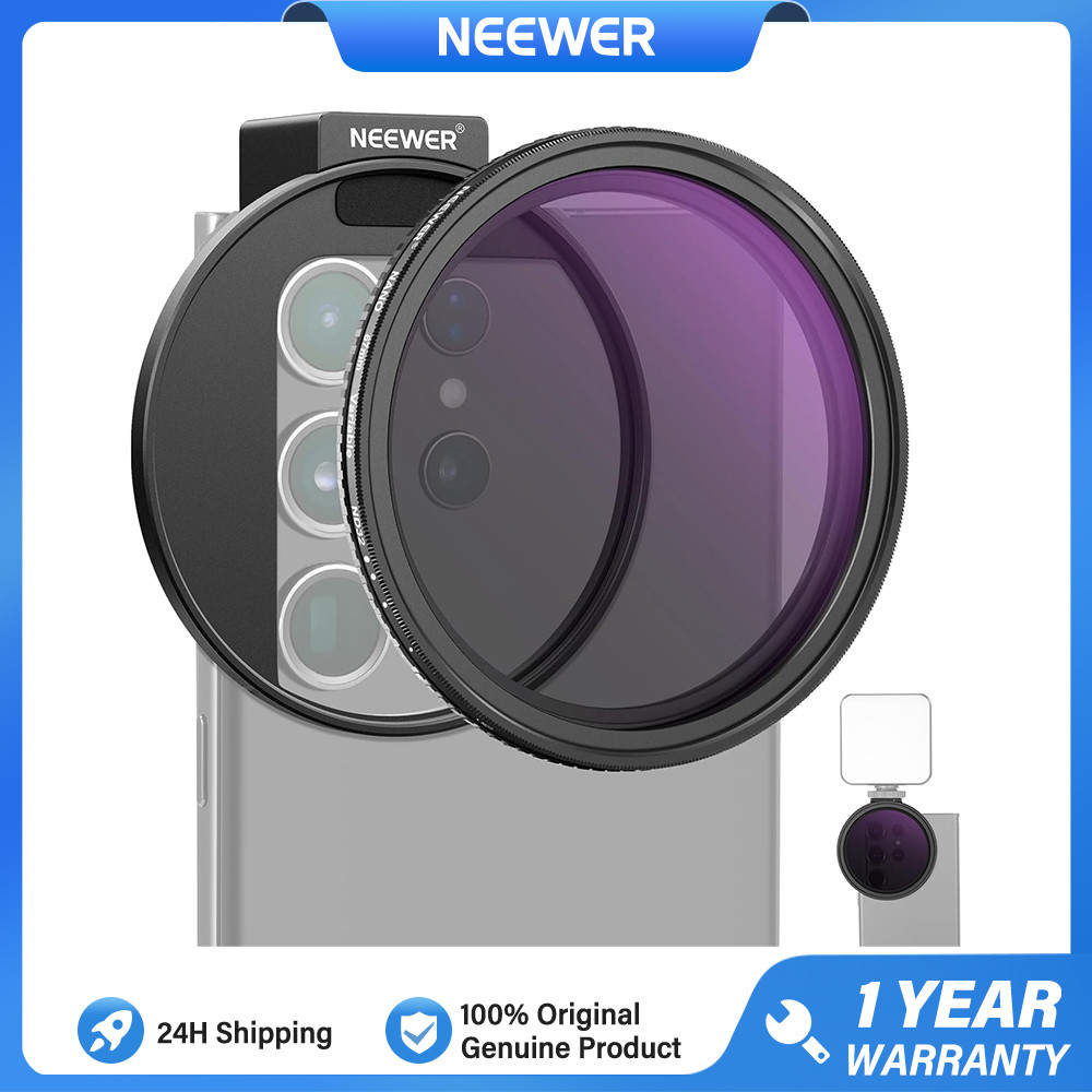 NEEWER Kit de Filtro de Lente de Celular Clip-On HD Variável ND2-ND32 de 67mm