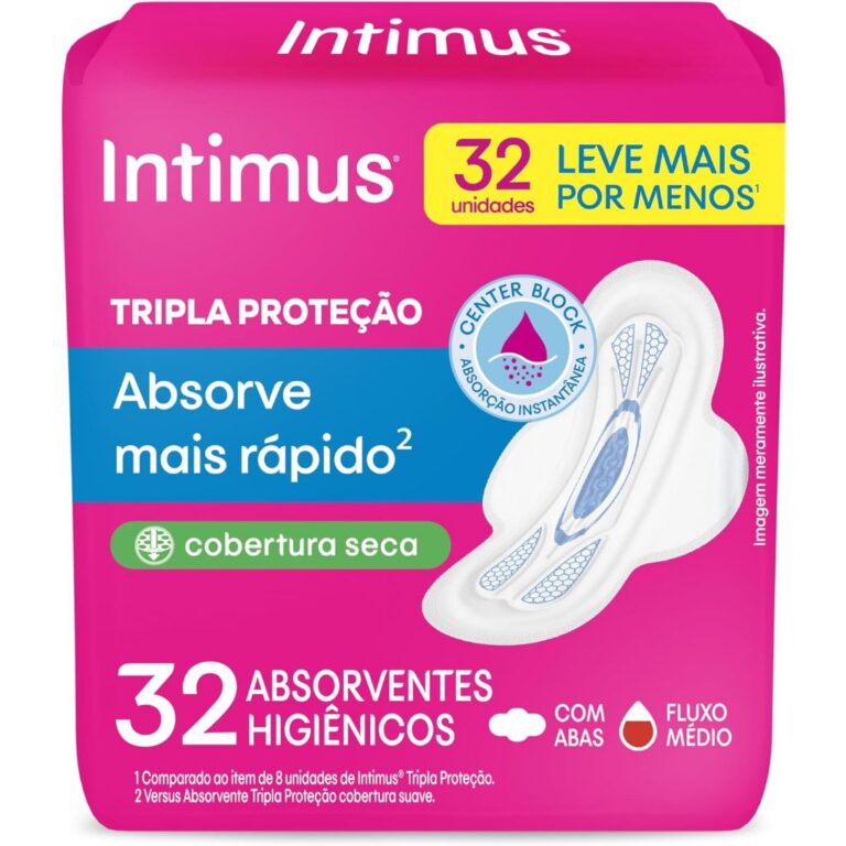 Absorvente Intimus Tripla Proteção Seca com Abas