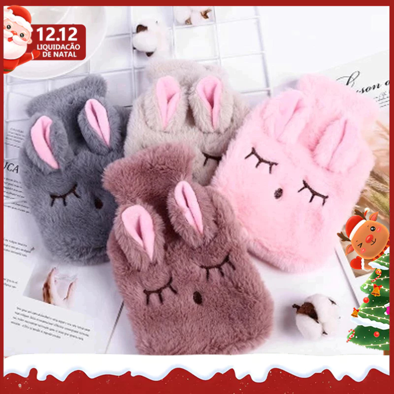 Saco De Água Quente De PVC Para Alívio Da Dor De Tensão Com Tampa De Garrafa Macia E Aconchegante