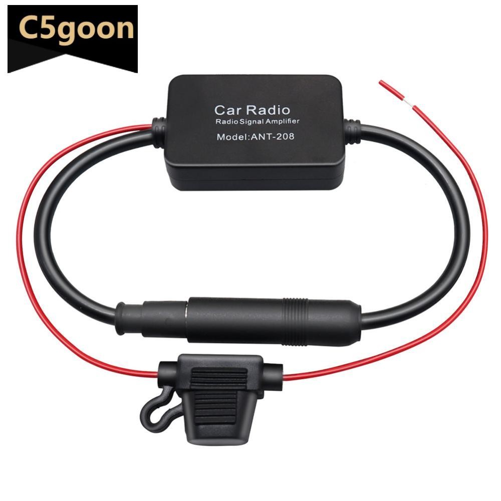 C5GOON 12V Conjunto Amplificador De Sinal De Antena De Carro AM Rádio FM Anti-Interferência Melhorar