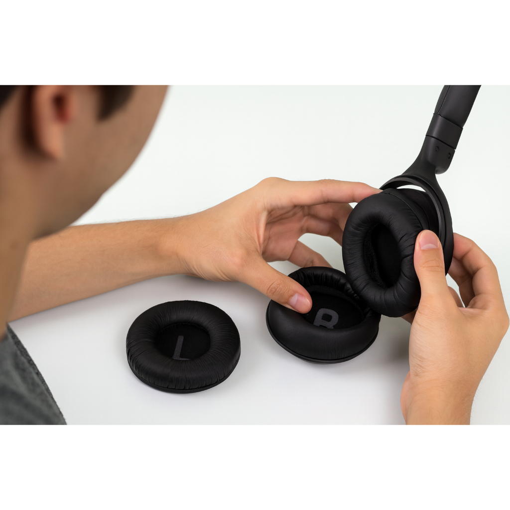 Par De Almofadas Macio Compatível Com Jbl Espuma T450 T500 T520 TUNE600BT TUNE660