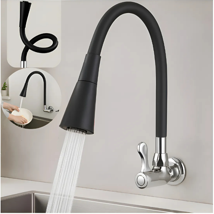 Torneira De Cozinha Flexível De Alça Única-Gira
