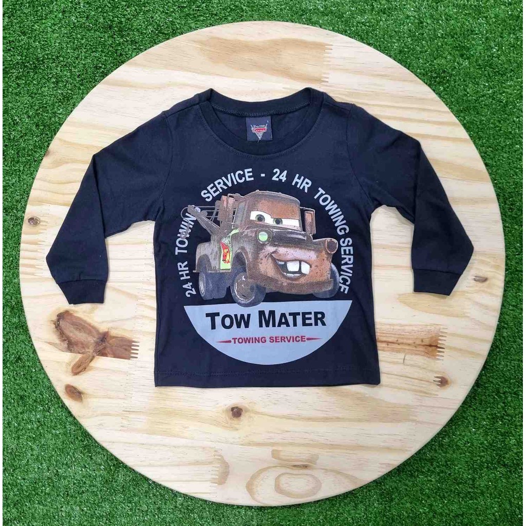 Camiseta Carros Longa Mater Preta Infantil