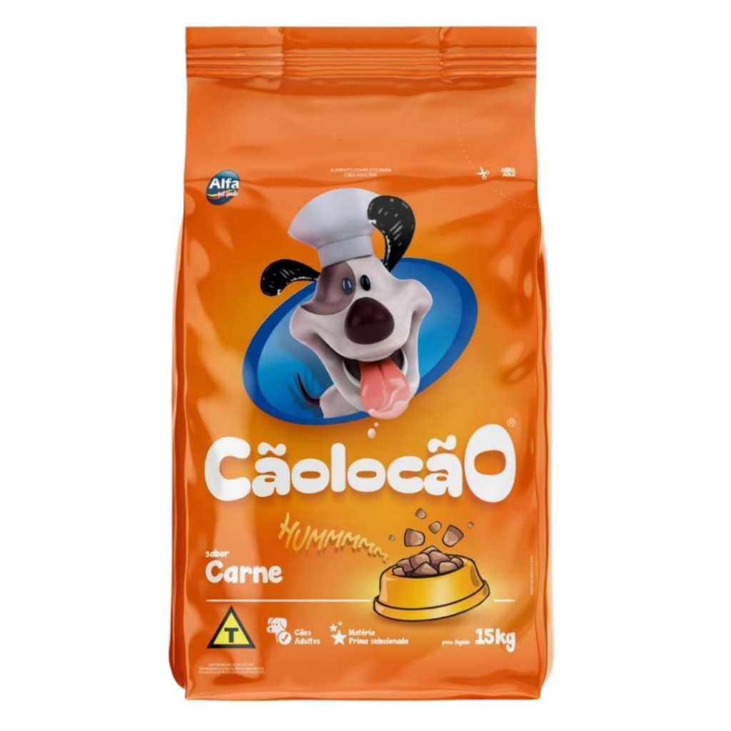 Ração Cãolocão Carne Com 19% de Proteína e Sem Corantes 15kg