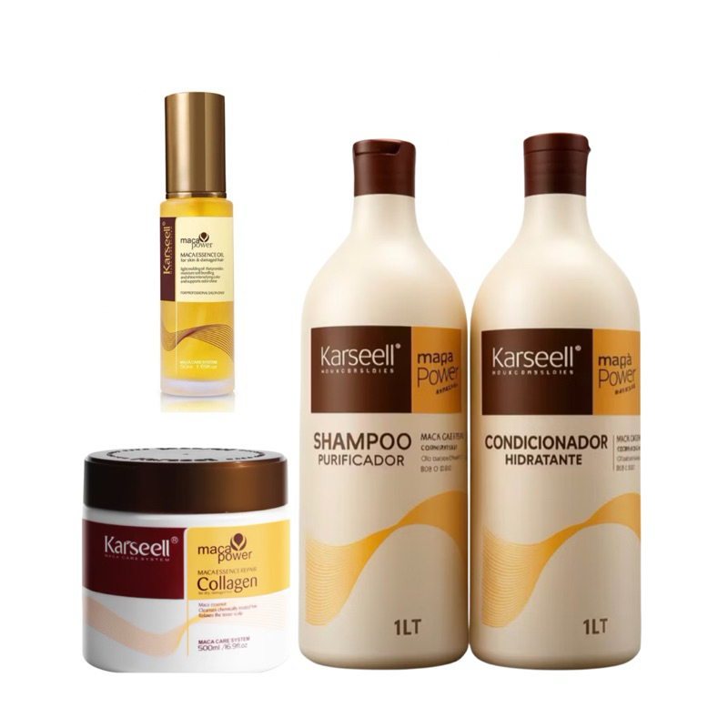 Kit Completo  Máscara 500 g + condicionador 1L + Shampoo 1L + Óleo  P 50ml