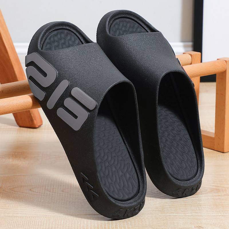 Chinelos masculinos estilo masculino pisando na merda sensação de verão passeio durável sola grossa
