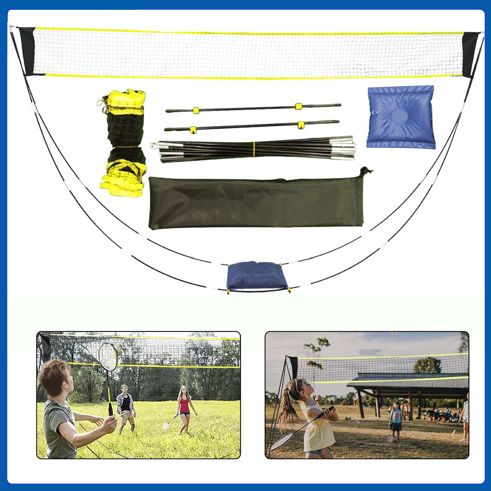 A rede preta amarela do Badminton do voleibol da praia ajustou 2.9*1.6M