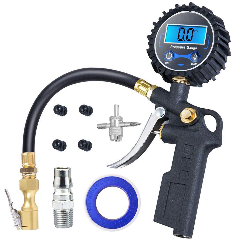 Calibrador E Inflador De Pneus Digital 0-250psi 1/4 Bsp