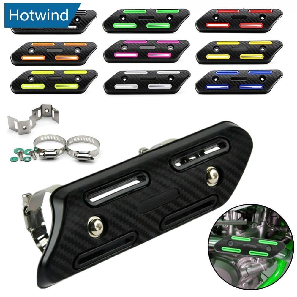 HW Universal Off-road Motocicleta Tubo Silenciador De Escape Escudo Térmico Protetor Proteção Pit Ca