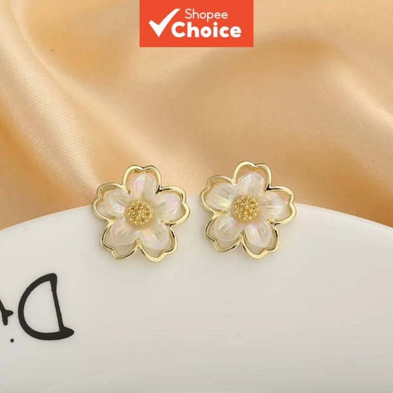 Nova Moda Pérola Flor Brincos Design Exclusivo Ch