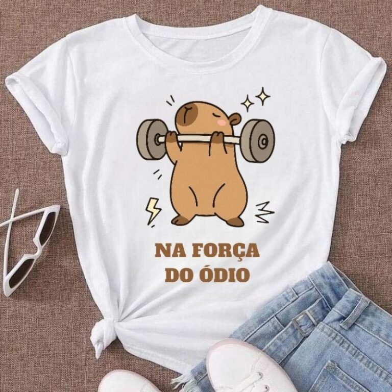 Camiseta Tshirt Estampada Capivara Casual Conforta