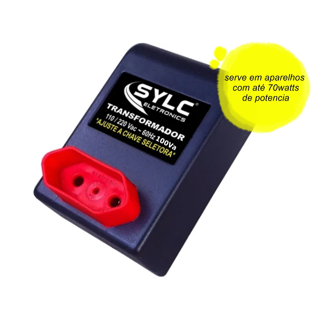 Transformador Conversor Sylc 100va 110/220v – 220/110v parede