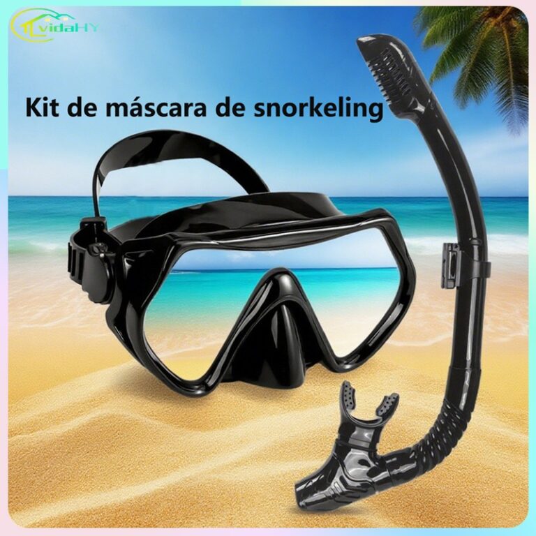 Máscara de mergulho antifumaça e kit de snorkeli