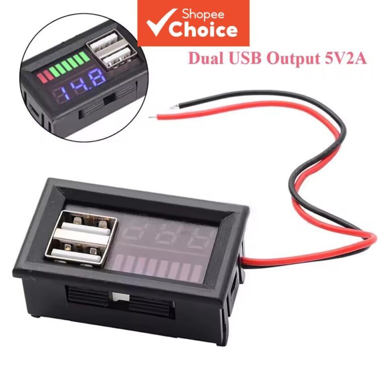 Dual USB 5V 2A Medidor de Voltagem para Carro Pain