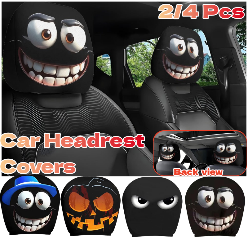2/4 Pçs Rosto Sorridente Impresso Fronha De Carro Macio E Confortável Capa De Almofada Decorativa As