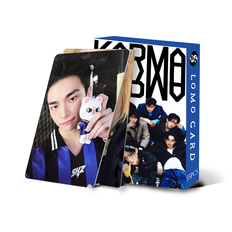 55pcs STRAY KIDS KARMA Lomo Cartões 4o Álbum Oco SKZ Mixtape Dominado HOP HIP HYUNJIN FELIX BANGCHAN