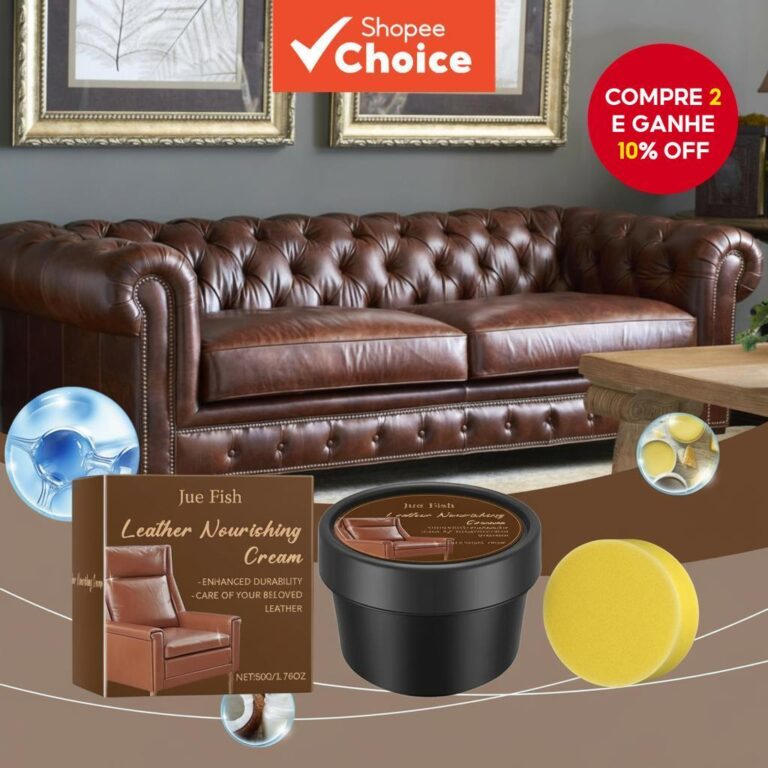 Creme Nutritivo de Couro Jue-Fish 50G para Bolsas,