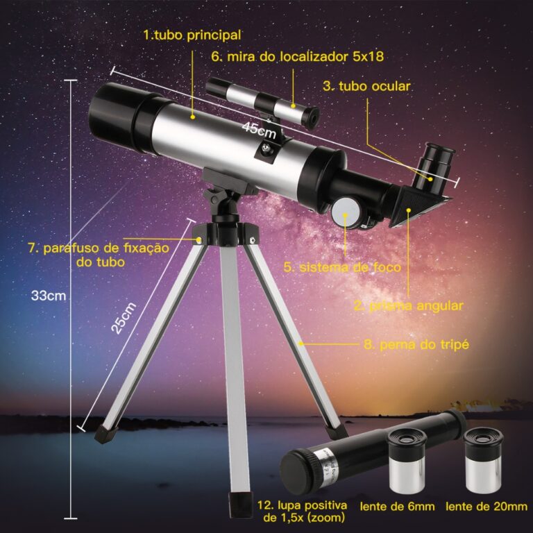 Telescópio Astronômico Profissional 6000X com Tr