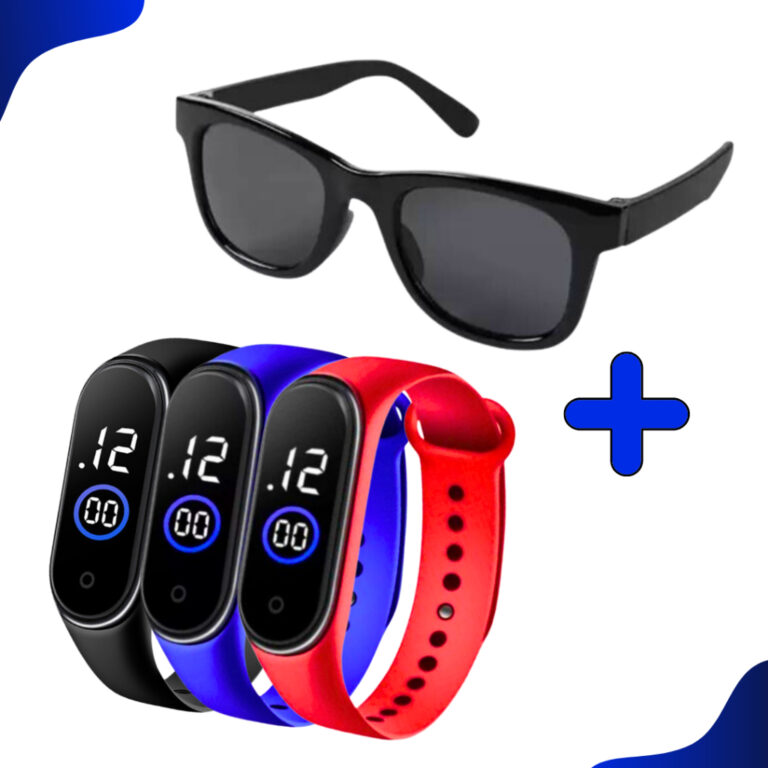 Kit Infantil Relógio Óculos Relógio A Prova DAg