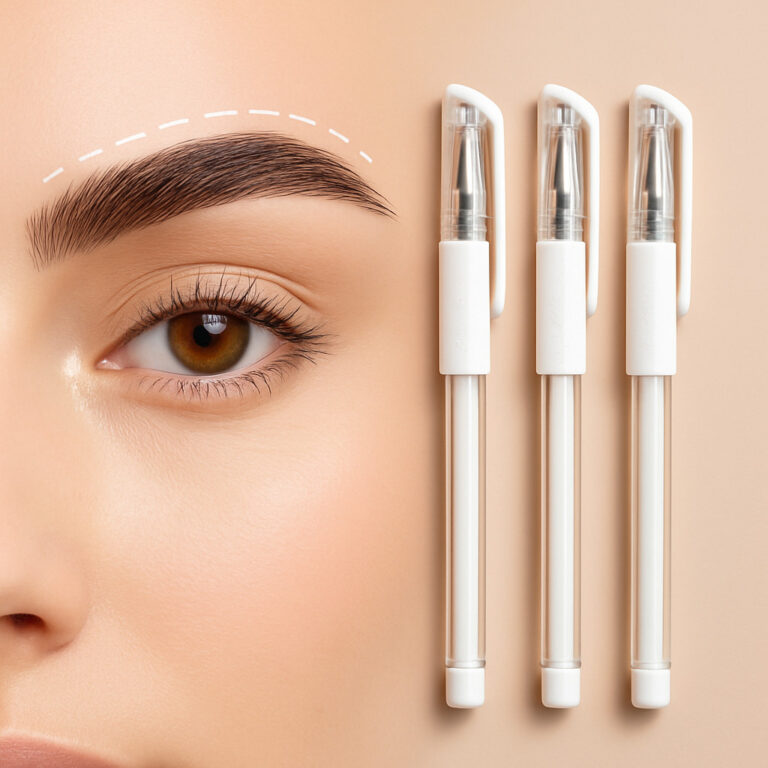 Caneta Gel Branca para Sobrancelhas Marcação de 