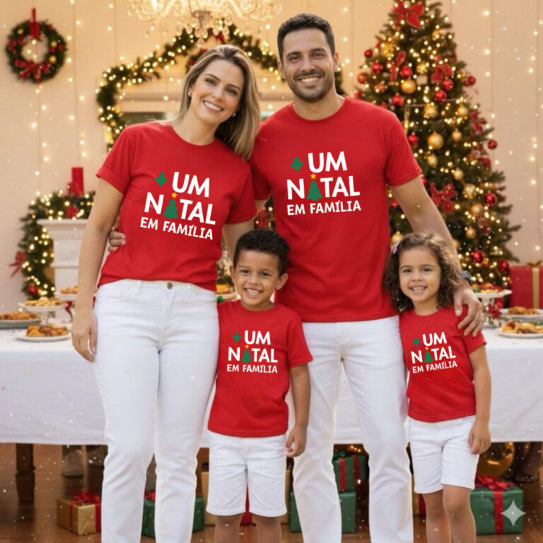 Camisas Natal Em Família Data Especial Festividad