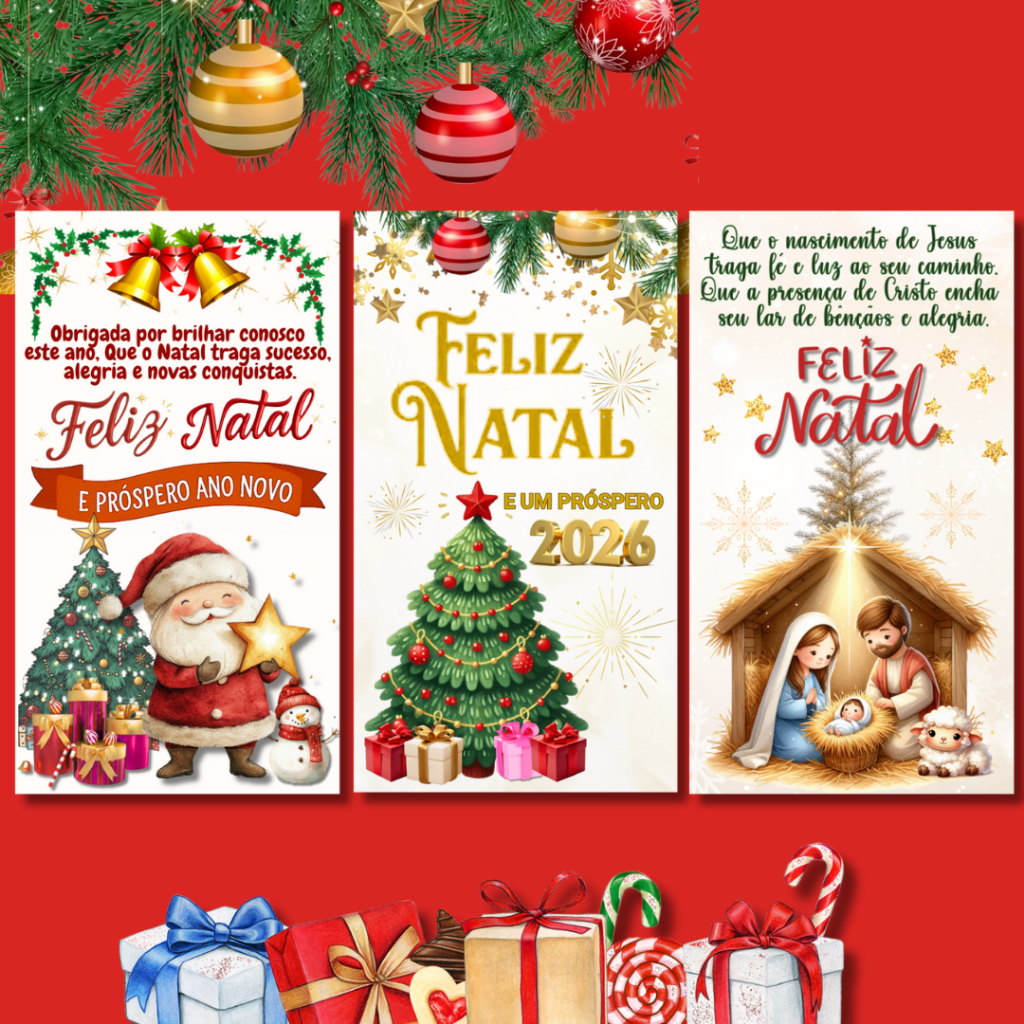 100 Cartão de Natal , Cartão de Agradecimento ao Cliente , Feliz Natal embalagem