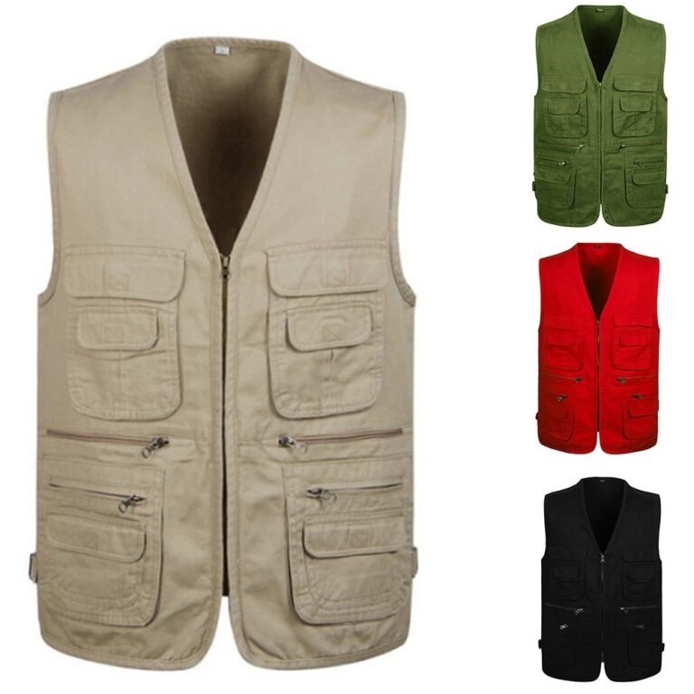 Vest Comfortable Nice Men Outerwear Pocket Tank Tr