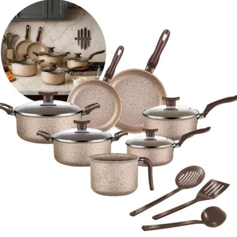 Conjunto De Panelas 10 Peças Antiaderente Caçaro