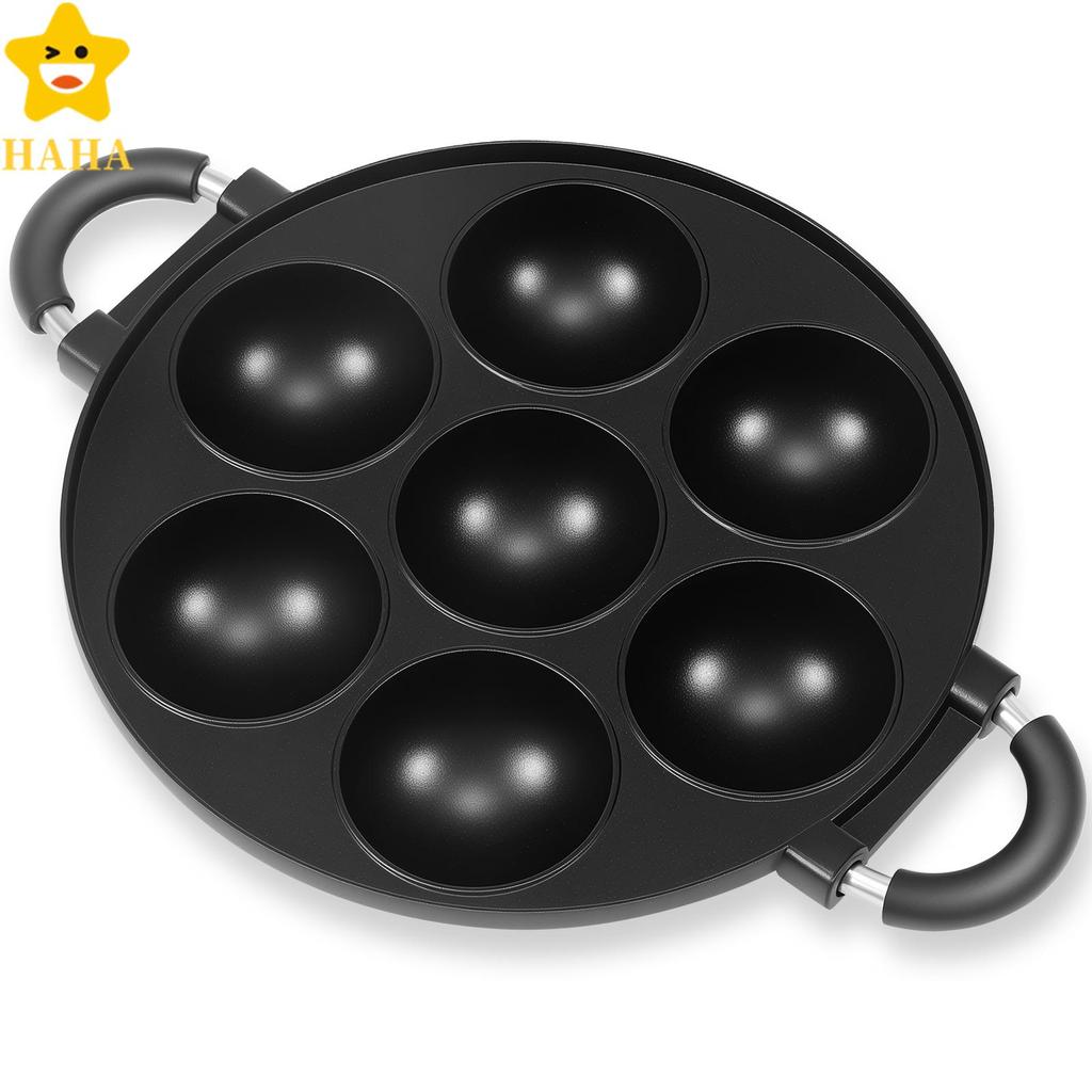 Panela Takoyaki Com 7 Furos , Fácil Liberação , Fabricante , Prático De Bolas De Carne , Alça Ergonô