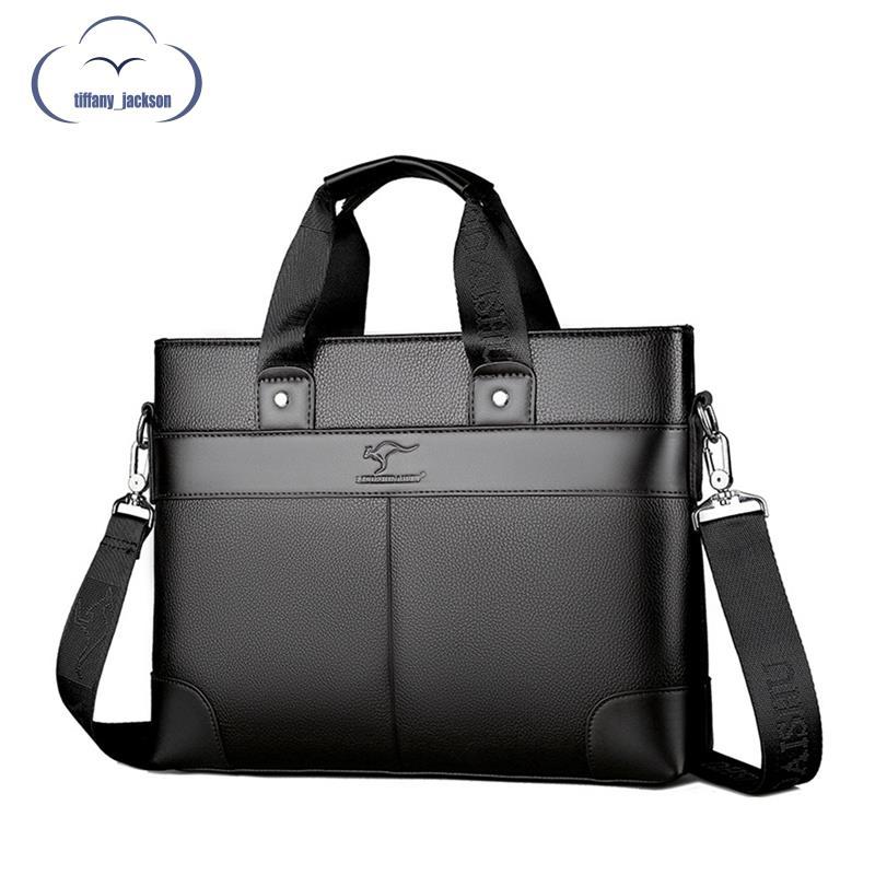 LINGZHIDAISHU Maleta Masculina De Negócios De Alta Qualidade Bolsa De Couro Para Laptop Mensageiro
