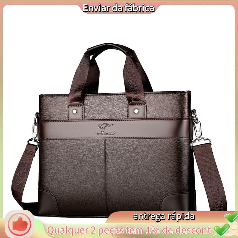 LINGZHIDAISHU Maleta Masculina De Negócios De Alta Qualidade Bolsa De Couro Para Laptop Mensageiro M