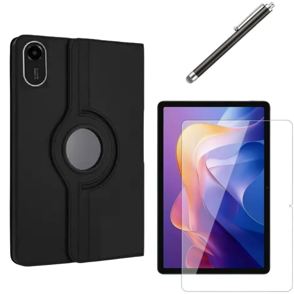 Capa Case Giratoria Para Tablet Redmi Pad 2 + Película de Vidro 9H + Caneta Touch – Phone Palace