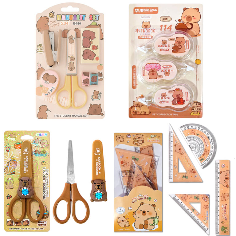 Kit Escolar Manual Capivara Feliz Kawaii Desenho A