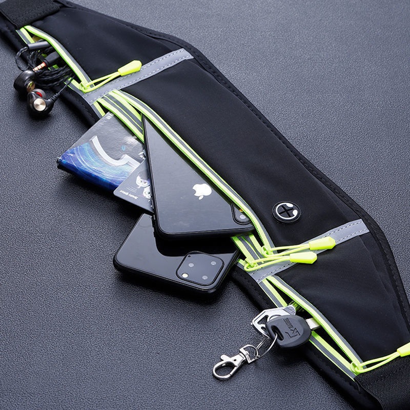 Bolsa cintura multifuncional para esportes Múltiplos compartimentos para organização