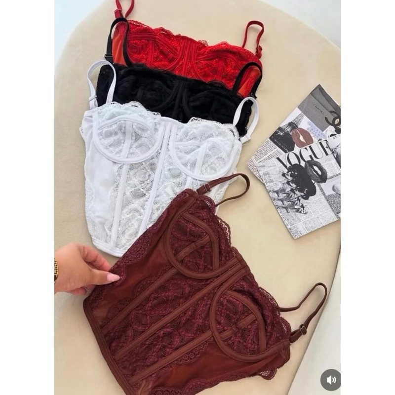Corselet renda alcinha com regulagem 38 ao 42 NÃO VESTE P