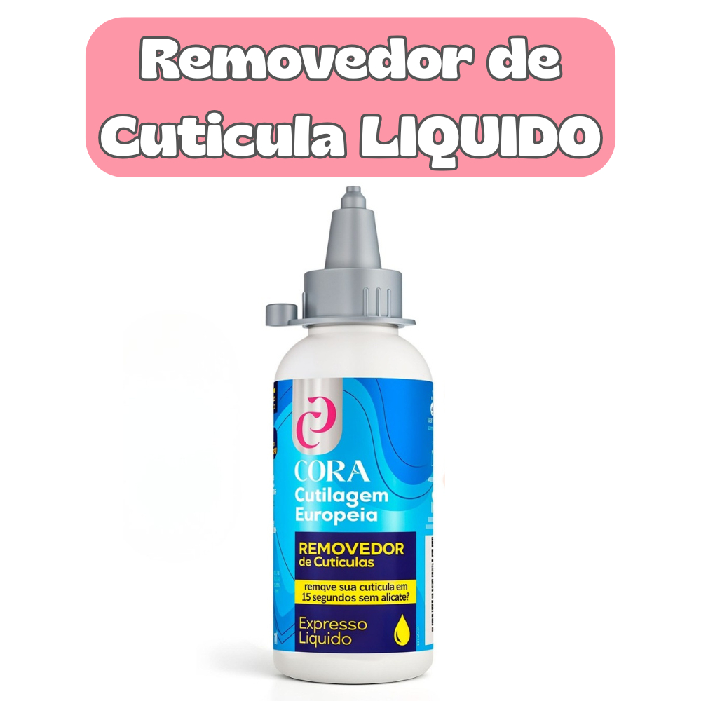 Kinq Removedor de Cutículas LIQUIDO 100ml  Ação Rápida em 15 Segundos | Cora