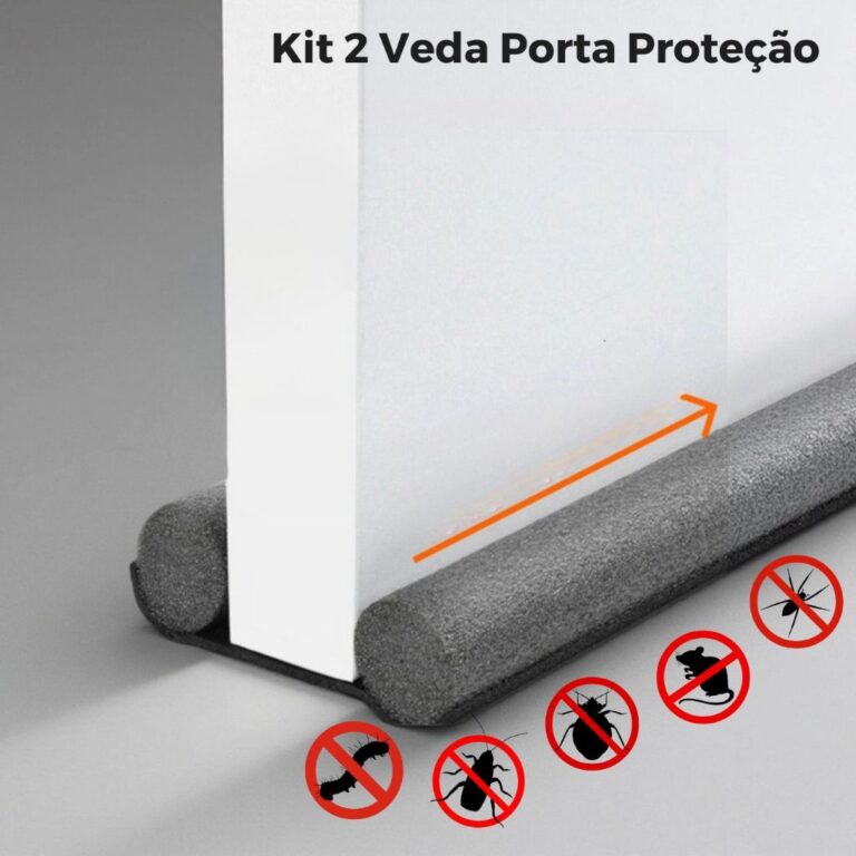 Protetor de Porta Rolinho Impermeável Duplo 90cm 