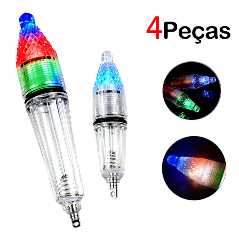 4 Peças 12cm/17cm Luzes de Pesca Subaquáticas Su