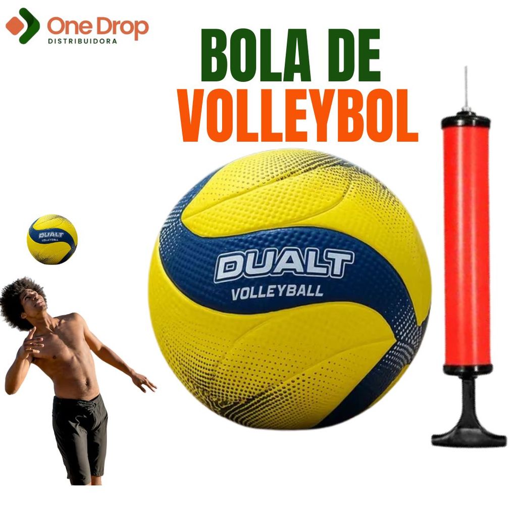 Bola Vôlei Dualt C/ Bomba – Kit Jogo Imediato- Bola com Bomba para Encher