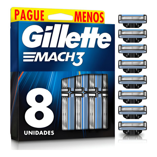 Carga Para Aparelho Gillette Mach3 Leve 8 Pague 6