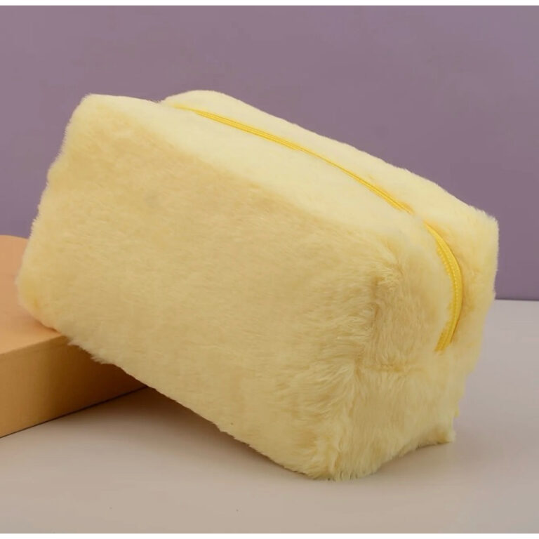 Necessaire Estojo de Maquiagem Pelinhos Amarela