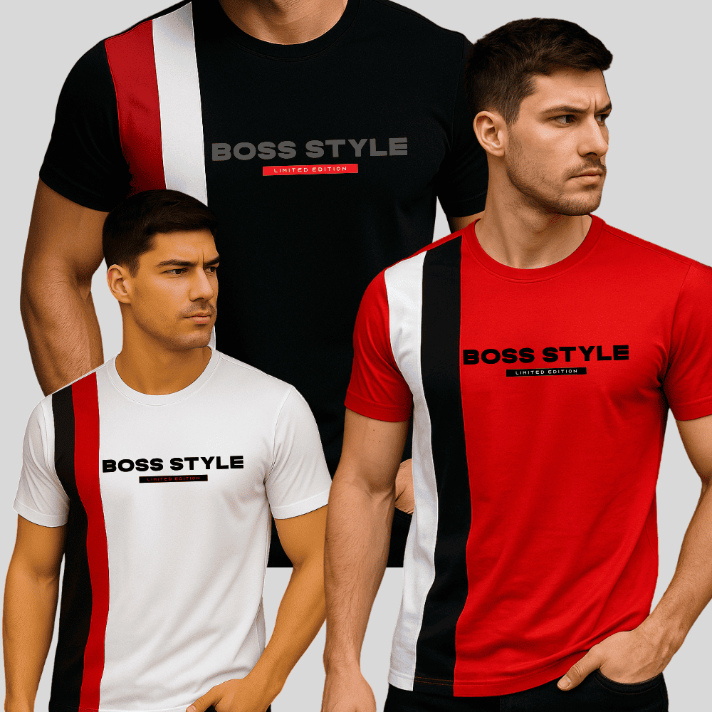 Camisa Masculina Camiseta Listrada Algodão Slim Fit ALgodão Streetwear