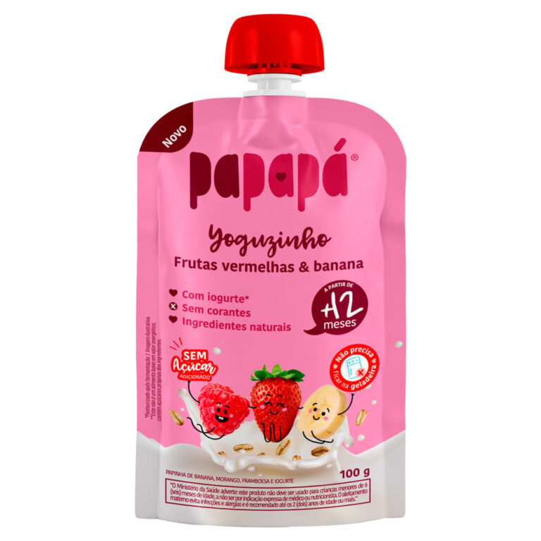 Yoguzinho Papapá Papinha Sabor Frutas Vermelhas e
