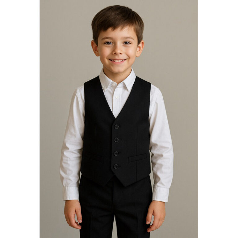 Colete Preto Infantil Qualidade Premium Para Todas