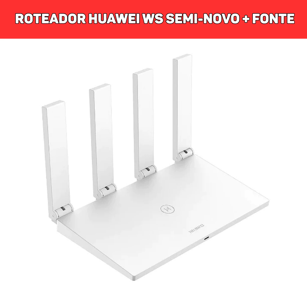 Roteador wifi HUAWEI Modelo WS5200 1300Mbps Longo Alcance, Mesh, Mais Rápido e potente + Fonte Semin