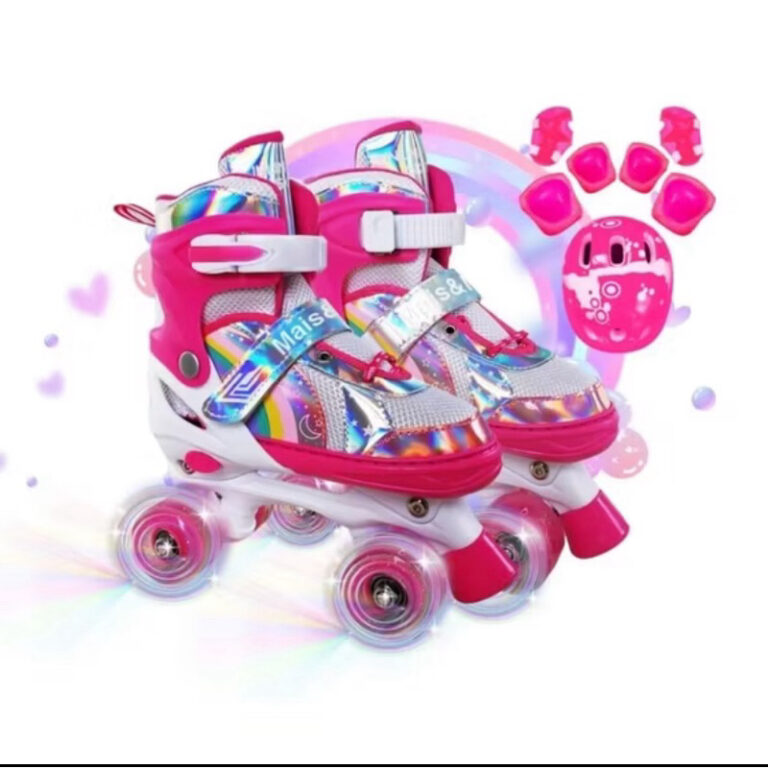 Patins Infantil 4 Rodas Roller + Rodas LED + KIT d